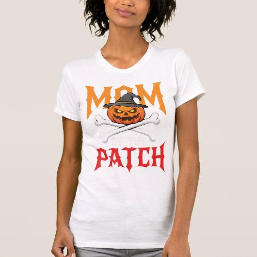Halloween Moeder van de Patch Pompoen Heks T-shirt (Voorkant)
