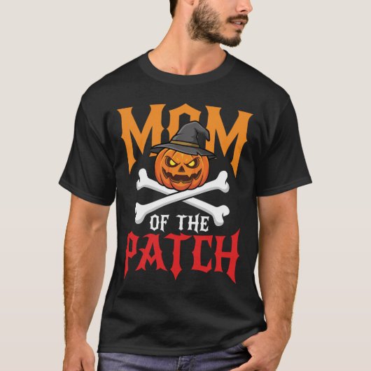 Halloween Moeder van de Patch Pompoen Heks T-shirt (Voorkant)