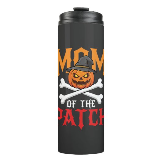 Halloween Moeder van de Patch Pompoen Heks Thermosbeker (Voorkant)