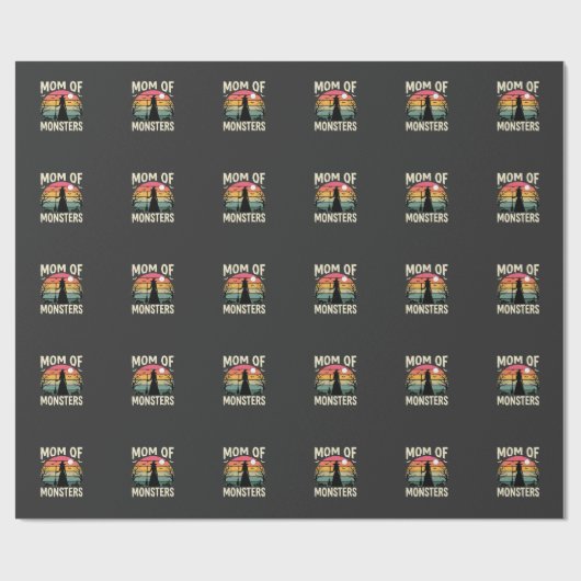 Halloween Moeder Van Monsters Heks Zonsondergang Cadeaupapier (Vlak)