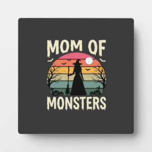Halloween Moeder Van Monsters Heks Zonsondergang Fotoplaat