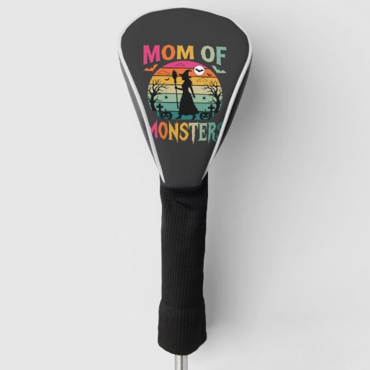 Halloween Moeder van Monsters Heks Zonsondergang Golfheadcover (Voorkant)