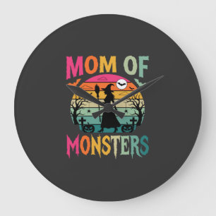 Halloween Moeder van Monsters Heks Zonsondergang Grote Klok