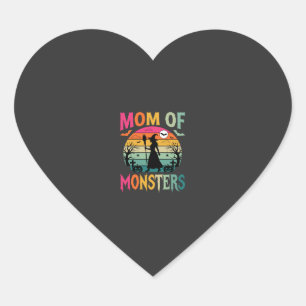 Halloween Moeder van Monsters Heks Zonsondergang Hart Sticker