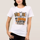 Halloween Moederlijk als een Zombie Tri-Blend Shirt (Voorkant)