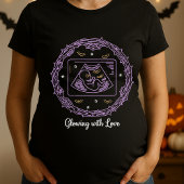 Halloween moederschap gloeit van liefde t-shirt