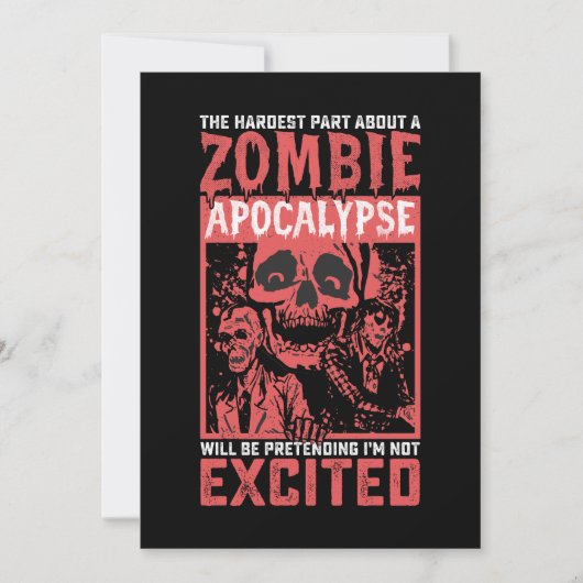 Halloween moeilijkste deel over zombie apocalypse kaart (Voorkant)