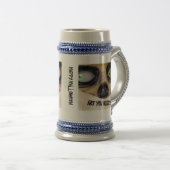 Halloween mok bier stein grappig mummy eng (Voorkant rechts)