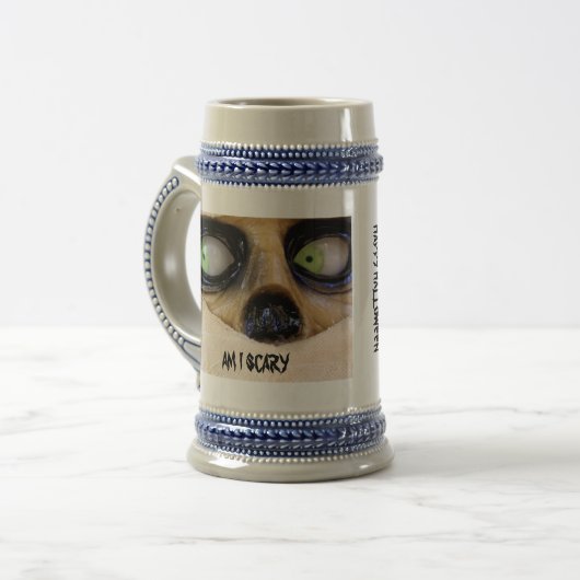 Halloween mok bier stein grappig mummy eng (Voorkant links)