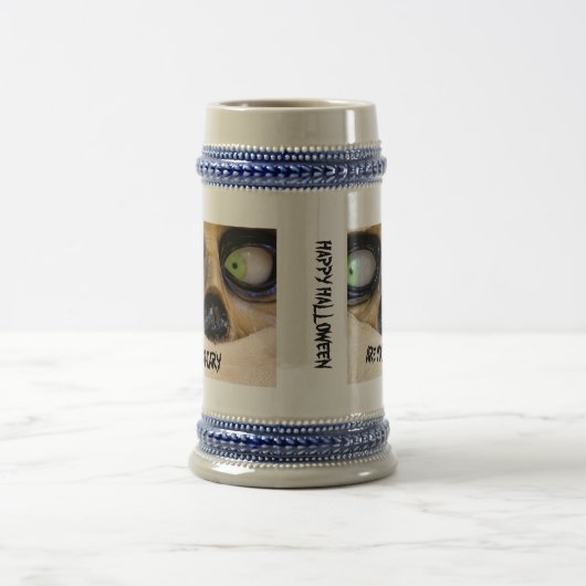 Halloween mok bier stein grappig mummy eng (Center)