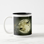 Halloween Mok - Full Moon, Bats & Raven (Links)