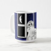 Halloween Mok/Ghost en Moon Koffiemok (Voorkant links)