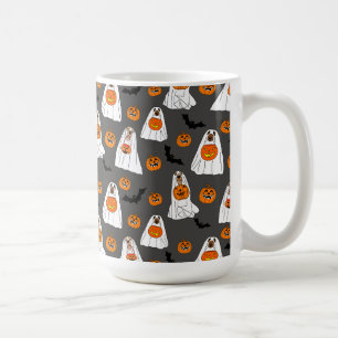 Halloween Mok met Dog Ghosts Pumpkins en vleermuiz