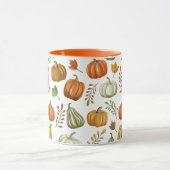 Halloween mok met pompoenen - Wit (Midden)
