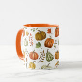 Halloween mok met pompoenen - Wit (Voorkant links)