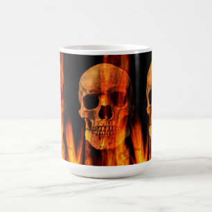 Halloween Mok/Skelet in brand Koffiemok