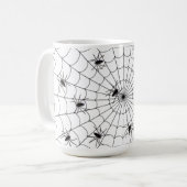Halloween Mok/Spinnen en Spinnenweb Koffiemok (Voorkant links)
