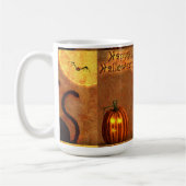 Halloween-Mok/zwarte kat Koffiemok (Links)