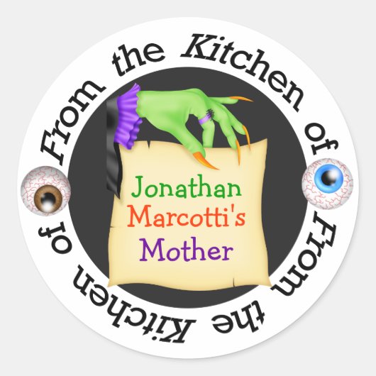Halloween Mom Keuken Sticker - SRF (Voorkant)