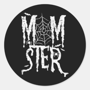 Halloween Momster Mam Monster Grappig Kostuum Mama Ronde Sticker