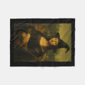 Halloween Mona Lisa Heks Fleece Deken (Voorkant (Horizontaal))