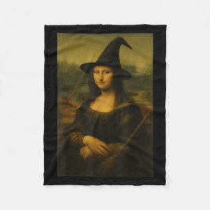 Halloween Mona Lisa Heks Fleece Deken