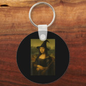 Halloween Mona Lisa Witch Sleutelhanger (Voorkant)