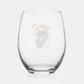 Halloween Mond Wijnglas Zonder Voet (Achterkant)