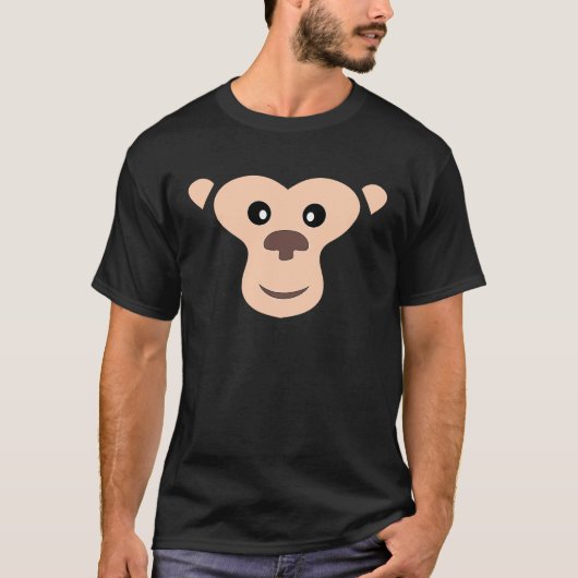 Halloween MONKEY Face Costume Kinder Easy MONKEY C T-shirt (Voorkant)