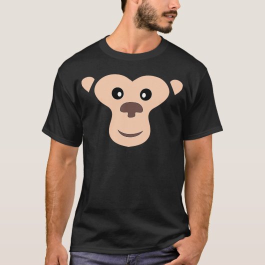 Halloween MONKEY Face Costume Kinder Easy MONKEY C T-shirt (Voorkant)