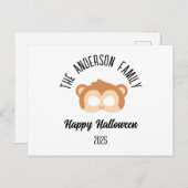 Halloween Monkey Mask Masquerade Kostuum Briefkaart (Voorkant / Achterkant)
