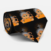 Halloween Monkey Stropdas (Opgerold)