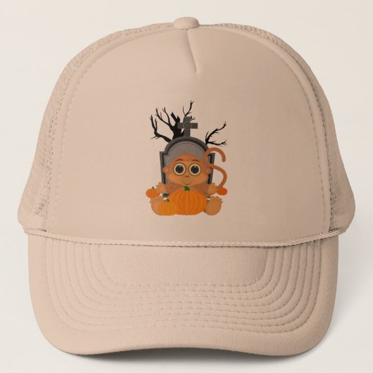 Halloween Monkey Trucker Pet (Voorkant)