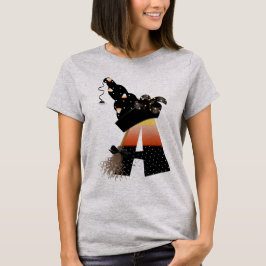 Halloween Monogram Letter A T-shirt