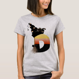 Halloween Monogram Letter D T-shirt