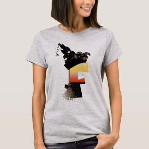 Halloween Monogram Letter F T-shirt