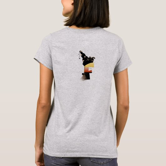 Halloween Monogram Letter F T-shirt (Achterkant)