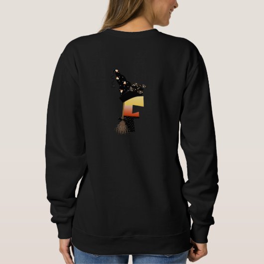 Halloween Monogram Letter F Trui (Achterkant)