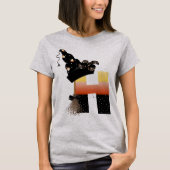 Halloween monogram letter H T-shirt (Voorkant)
