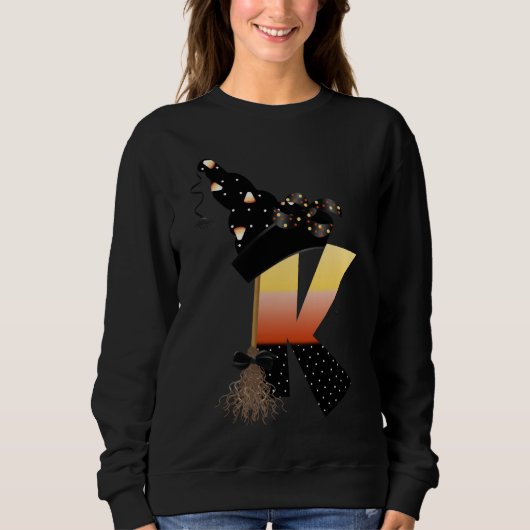 Halloween Monogram Letter K Trui (Voorkant)