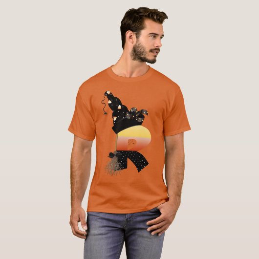 Halloween Monogram Letter R T-shirt (Voorkant volledig)