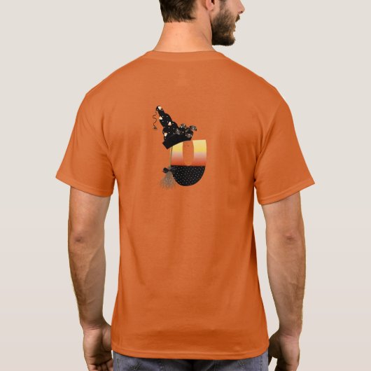 Halloween Monogram Letter U T-shirt (Achterkant)