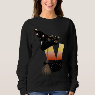 Halloween Monogram Letter V Trui
