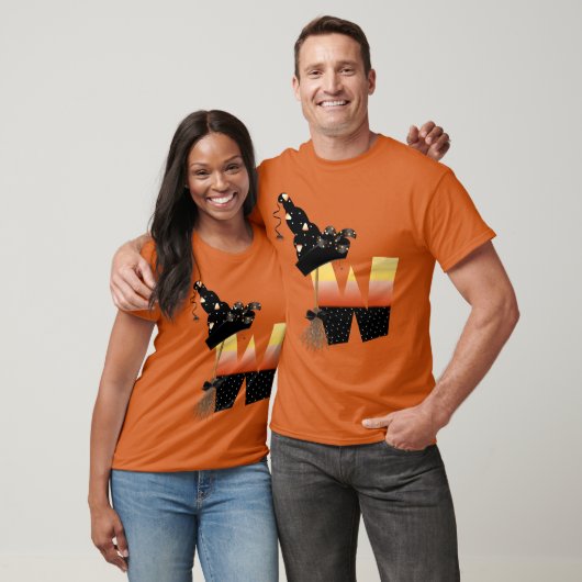 Halloween Monogram Letter W T-shirt (Unisex)