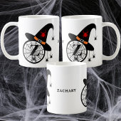 Halloween Monogram Z Witch's Pet Spinnen Jouw naam Koffiemok