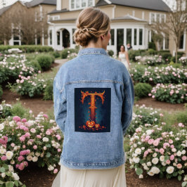 Halloween MonogramT Denim Jacket
