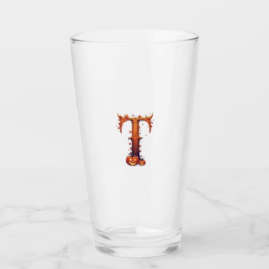 Halloween MonogramT Glas (Voorkant)