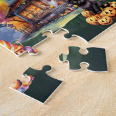 Halloween Monster Aangepaste Kindernaam Puzzel (Zijkant)
