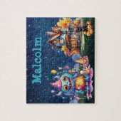 Halloween Monster Aangepaste Kindernaam Puzzel (Verticaal)