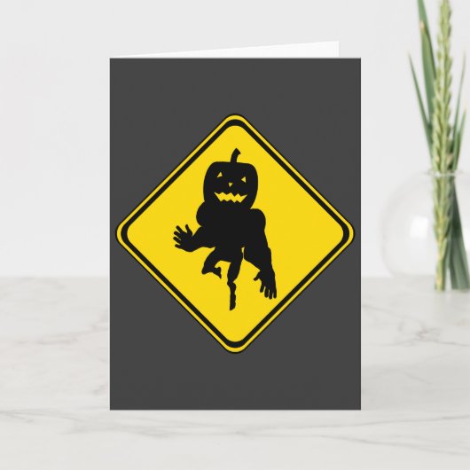 Halloween Monster Ahead Kaart (Voorkant)